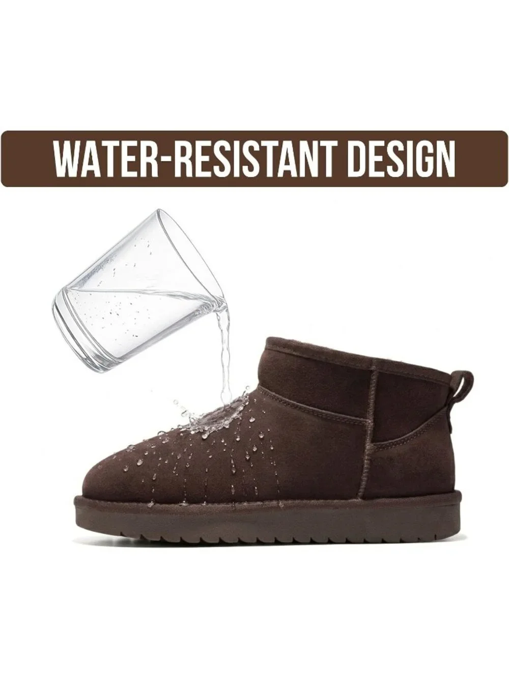 Womens Bitter Chocolate Suede Cloud Genuine Leather Comfortable Ankle Boots